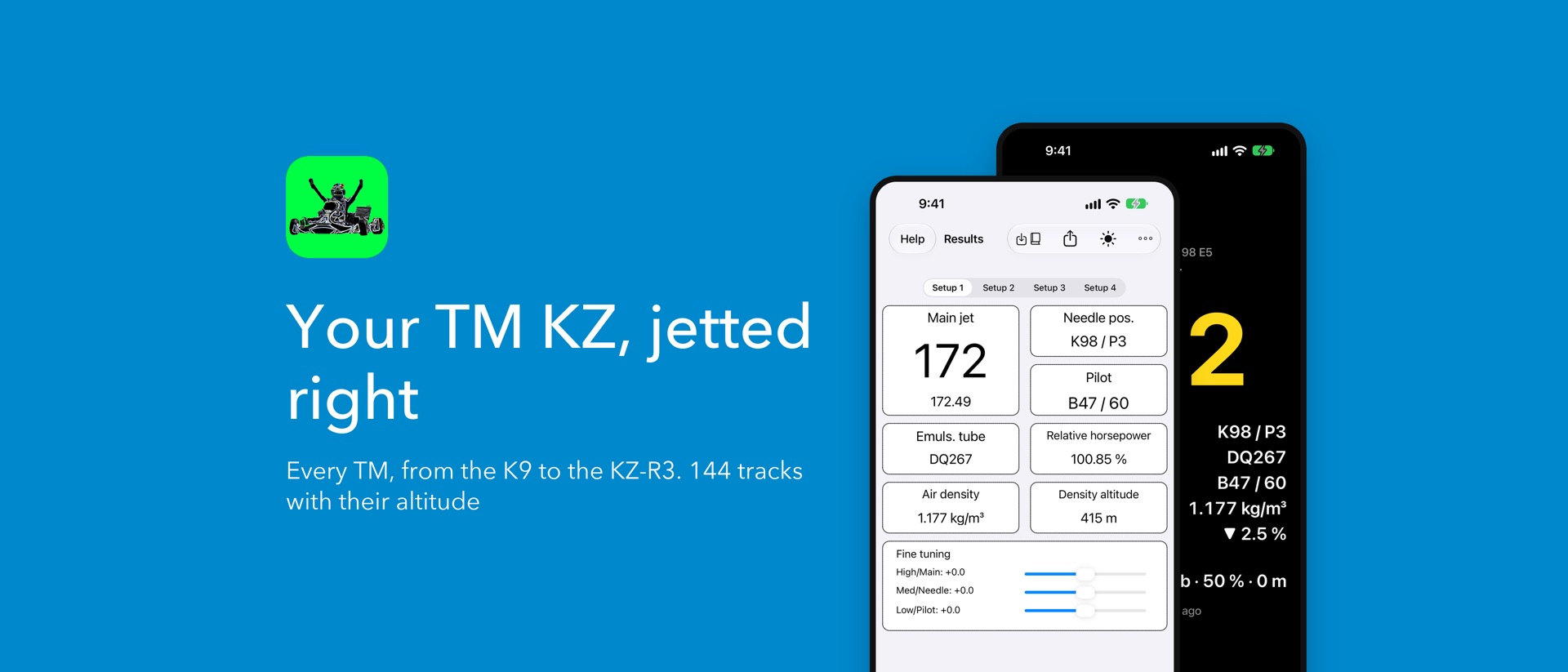 Jetting TM Kart for KZ / ICC product page header