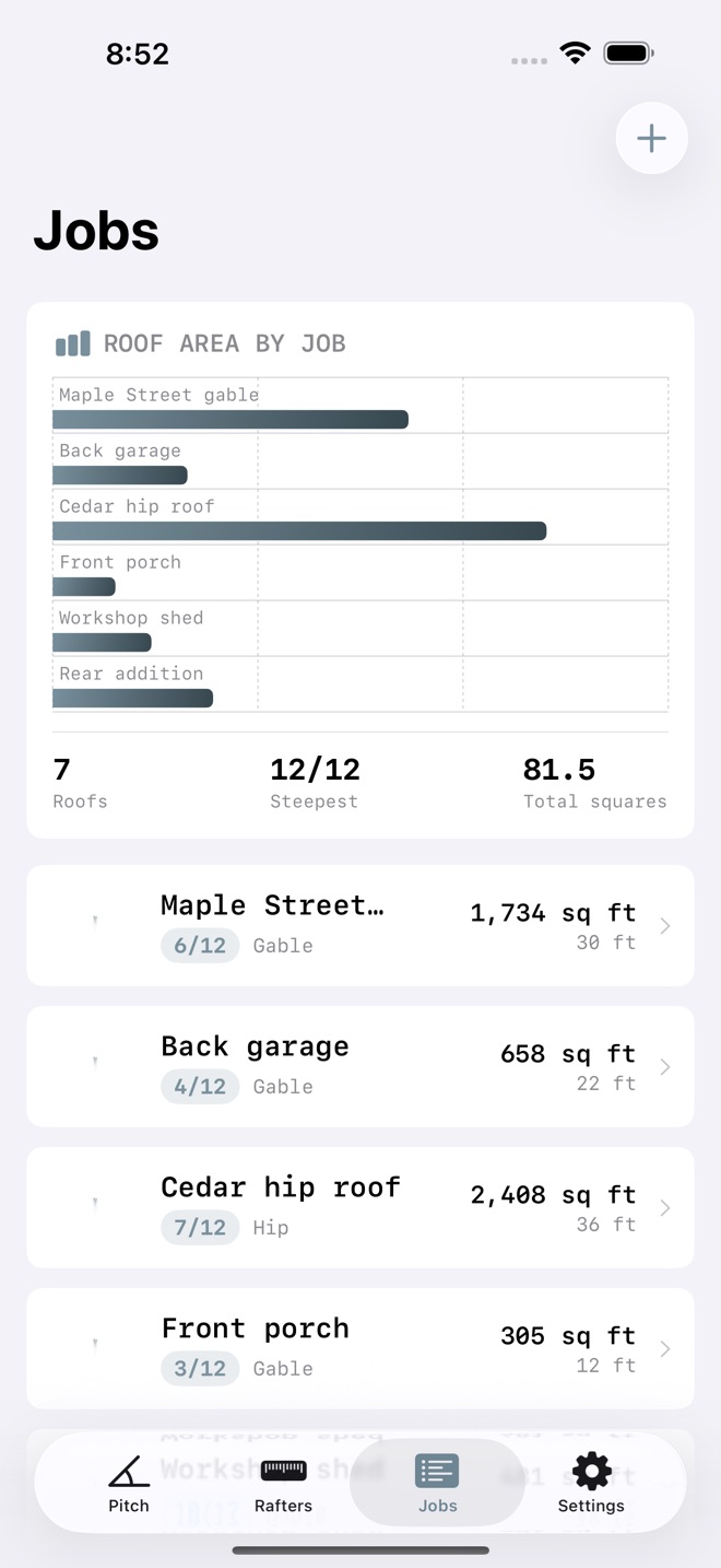 RoofPitch: Rafter Calc screenshot 3