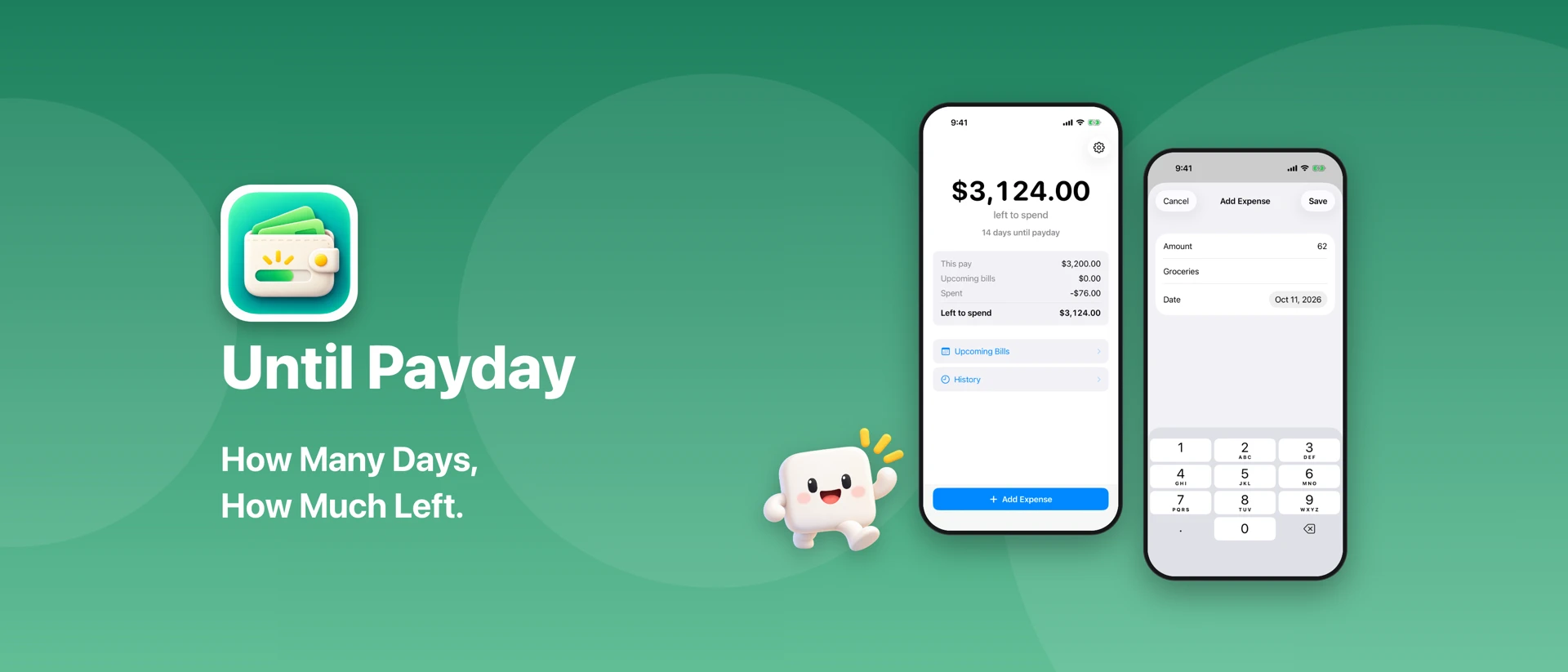 Until Payday: Budget Countdown product page header
