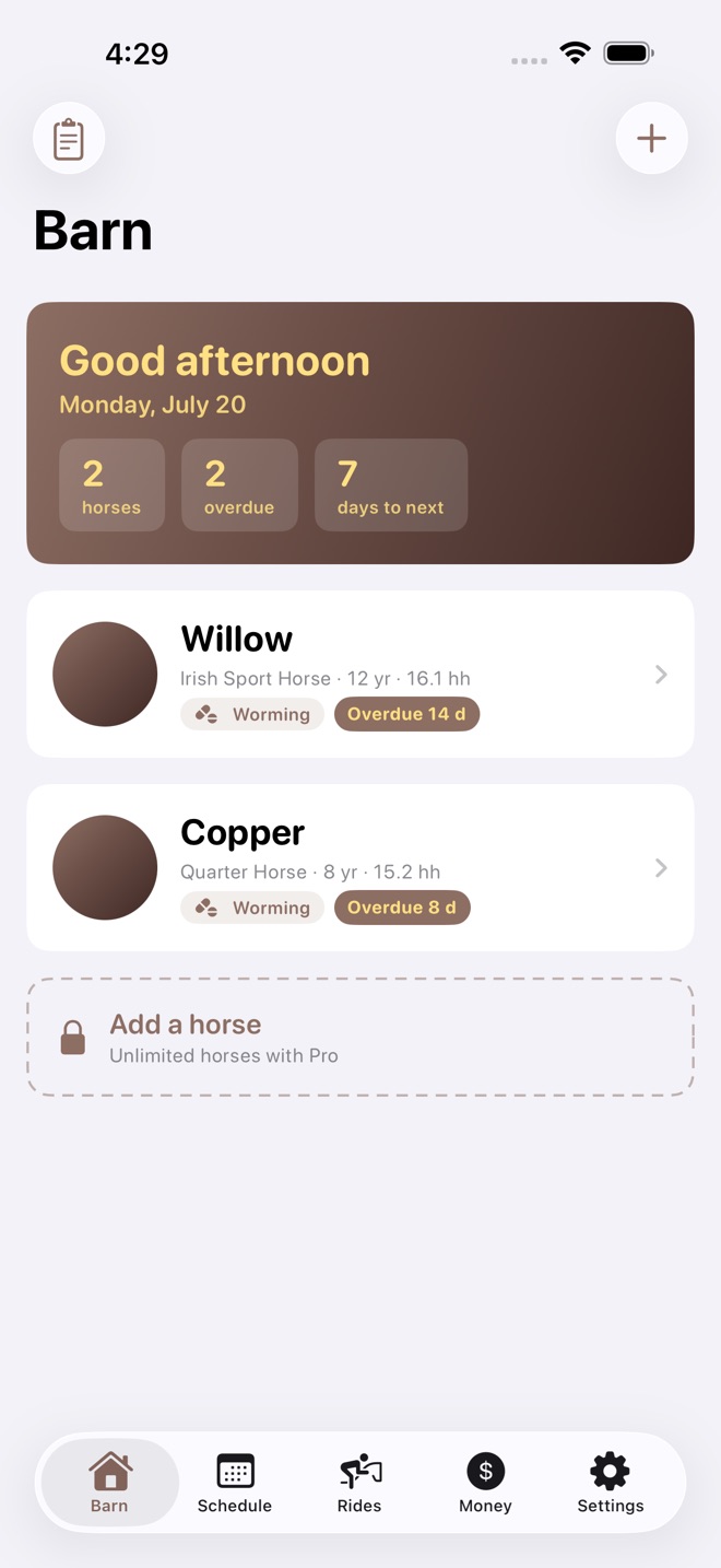 StableDays: Horse Care screenshot 1