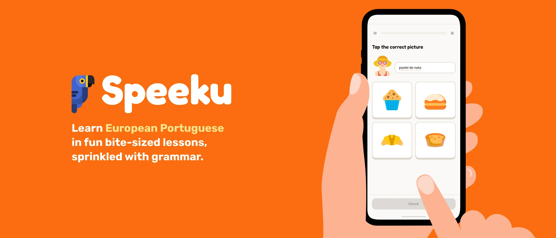 Speeku: European Portuguese product page header