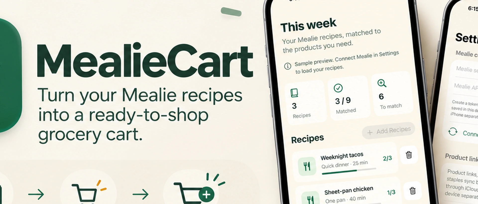 MealieCart product page header