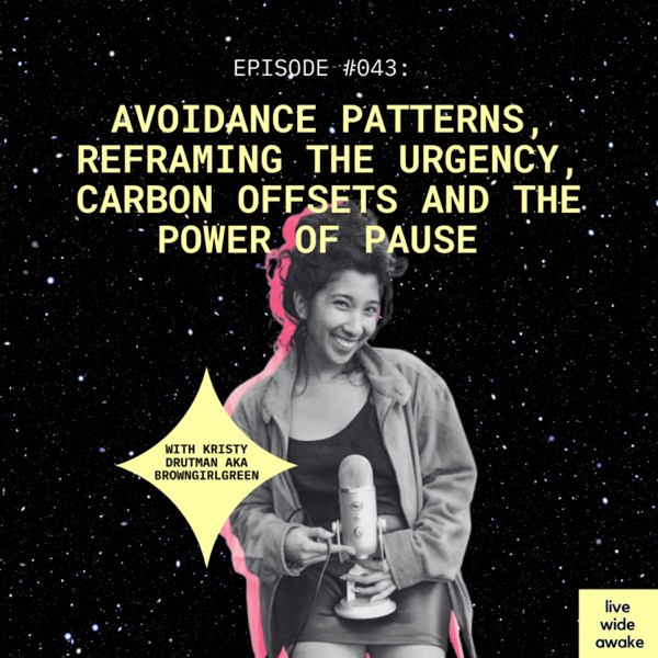 #043 Kristy Drutman: aka BrownGirlGreen on avoidance patterns, reframing the urgency, carbon offsets & the power of pause photo