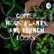 Coffee, houseplants, and French doors 