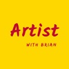 Artist with Brian artwork