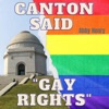 Canton said "gay rights" artwork