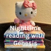 Nighttime reading with Genesis artwork