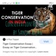 Conservation Of Tiger ; by Sanjay Rajan