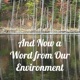 And Now a Word from Our Environment