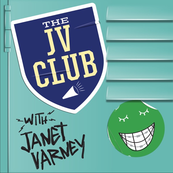 The JV Club with Janet Varney banner backdrop