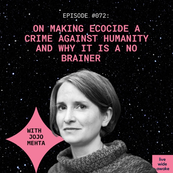 #072 Jojo Mehta: on making ecocide a crime against humanity and why it is a no brainer photo