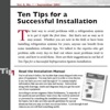 10 Tips for a Successful Installation artwork