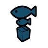 Big Fish Little Fish... Cardboard Box artwork