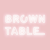 Brown Table - with Sydnee and Avery