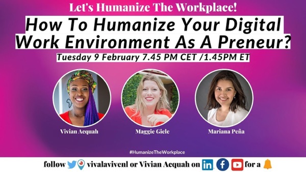 How To Humanize Your Digital Work Environment As A Preneur? #workingfromhome #diversity photo