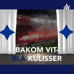 BAKOM VIT-BLÅ KULISSER