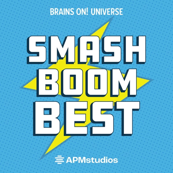 Smash Boom Best: A funny, smart debate show for kids and family banner backdrop