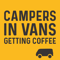 Campers In Vans Getting Coffee