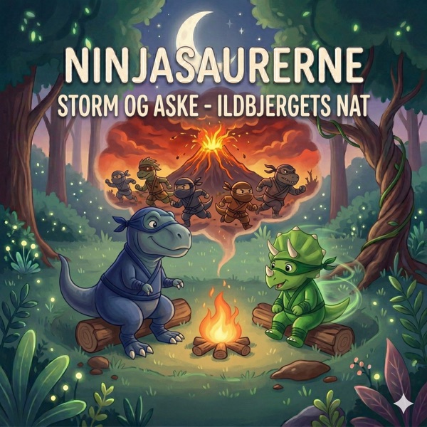 Ildbjergets Nat - Ep. 01 - Godnathistorier om NinjaSaurerne Storm og Aske