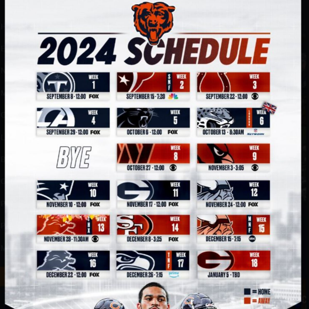 Chicago Bears 2024 Schedule Re The Bear Necessities Podcast Apple