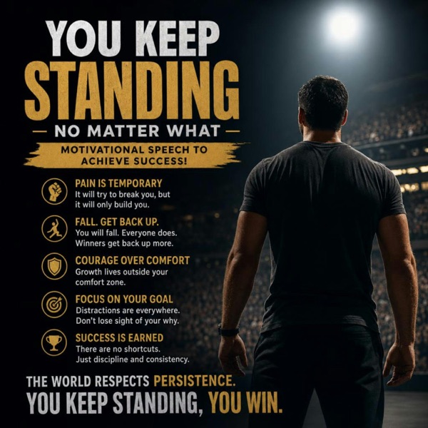 YOU KEEP STANDING NO MATTER WHAT - Motivational Speech To Achieve Success! photo