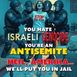 YOU HATE GENOCIDE... YOU ARE AN ANTISEMITE. HEIL AMERIKA, WE'LL PUT YOU IN JAIL