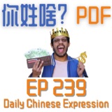 Daily Chinese Expression 239 「你姓啥？！」 Intermediate Chinese podcast -Speak Chinese with Da Peng