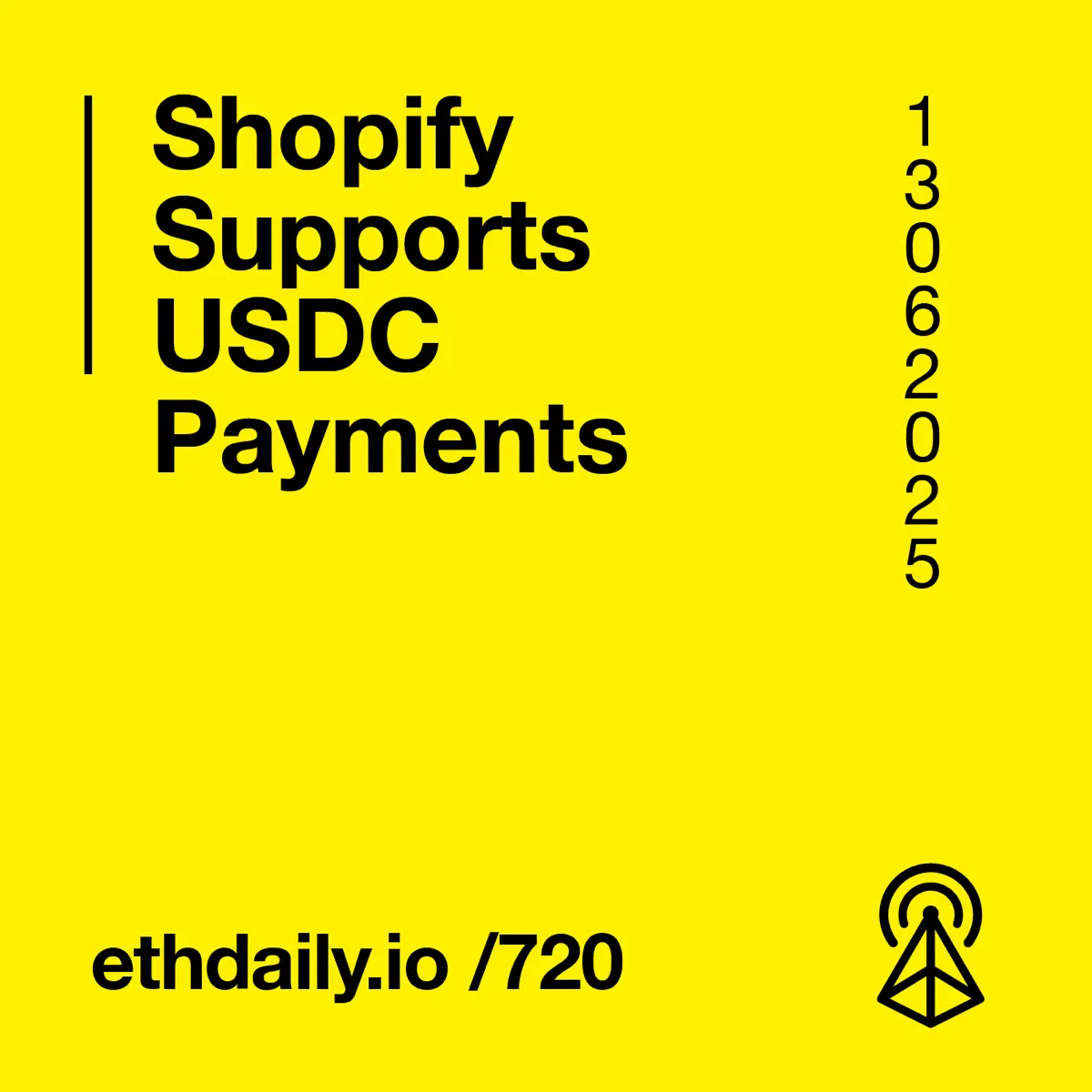 Shopify Supports USDC Payments - Ethereum News - Apple 播客