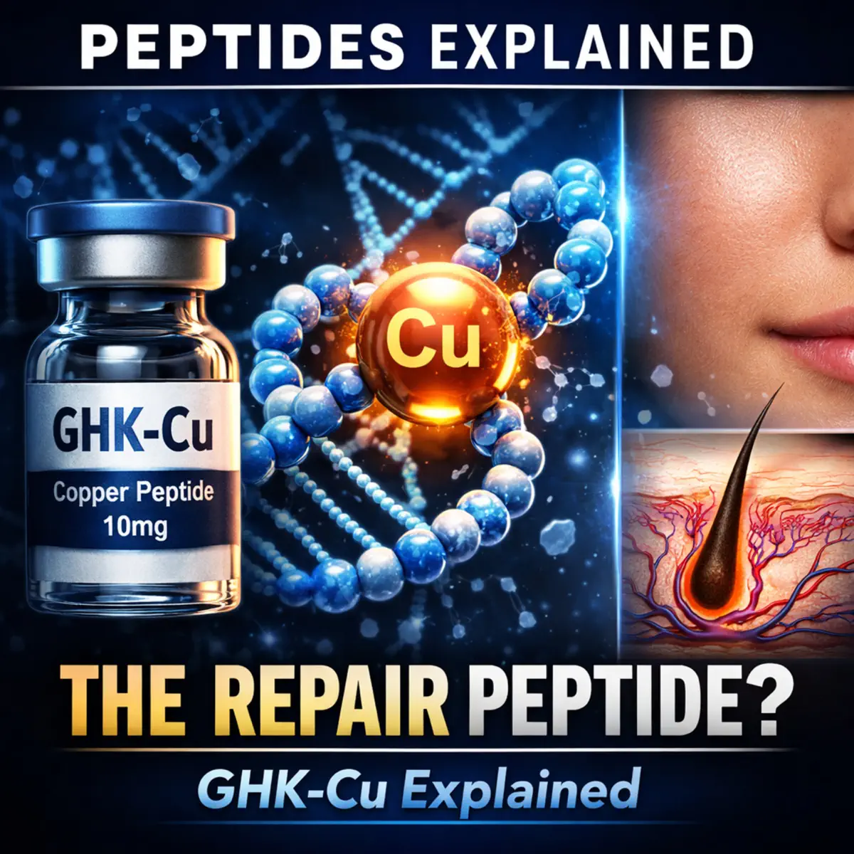 ghk-cu explained GHK-Cu Explained: The Copper Peptide That Signals Collagen Repair -  Biohacking Beauty: The Anti-Aging Skincare Podcast main image 0