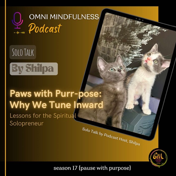 Paws with Purr-pose: Why We Tune Inward. A Solo Talk by Podcast Host, Shilpa (Epi. 235) photo