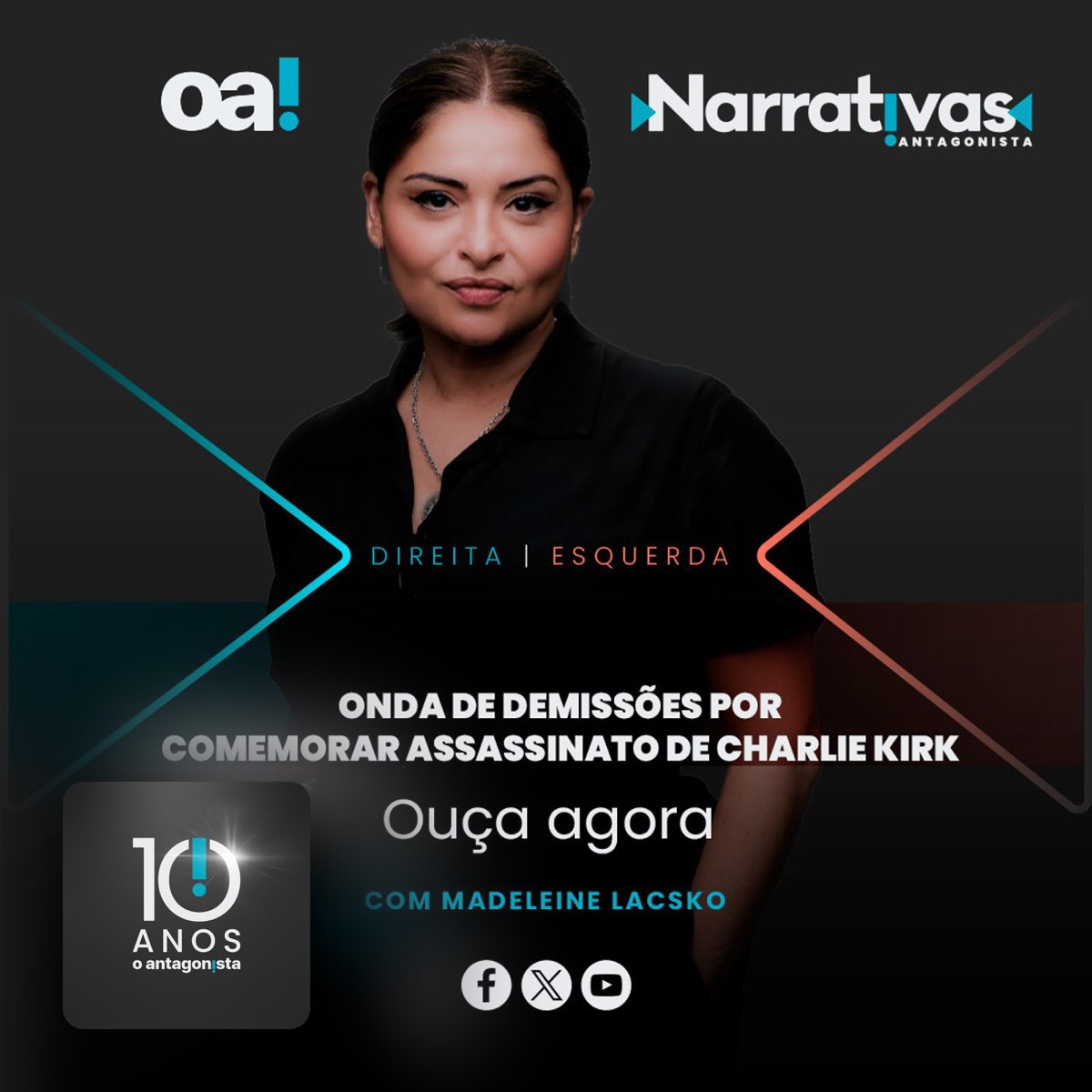 Onda de demissões por comemorar assassinato de Charlie Kirk | Narrativas #485 Madeleine Lacsko