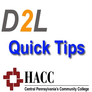 Desire2Learn Quick Tips
