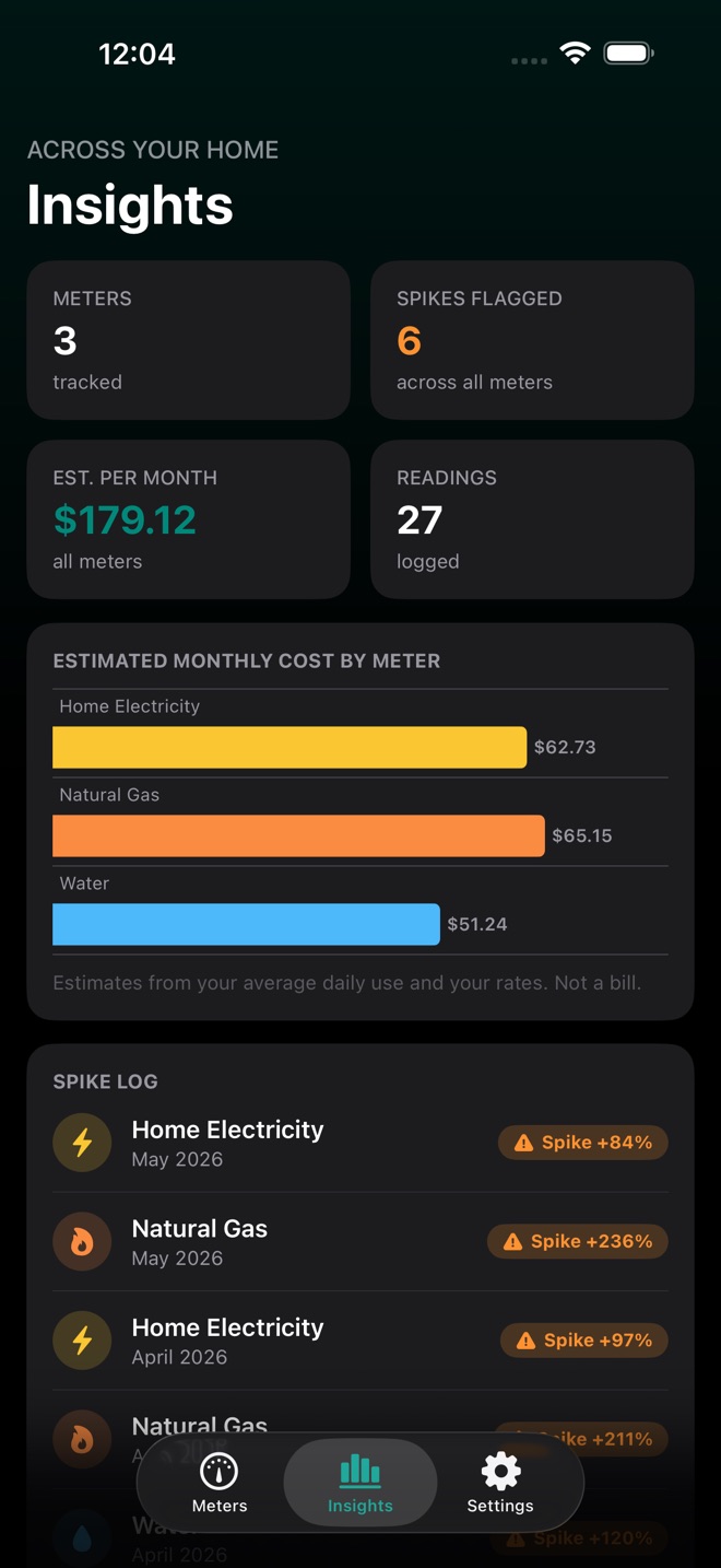 MeterMinder: Home Meters capture d’écran 3