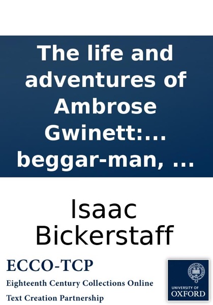 Cover of The life and adventures of Ambrose Gwinett