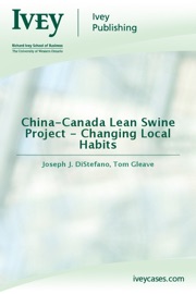 China-Canada Lean Swine Project - Changing Local Habits