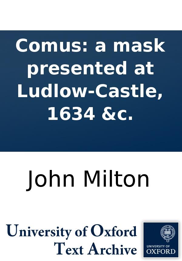 Comus. cover