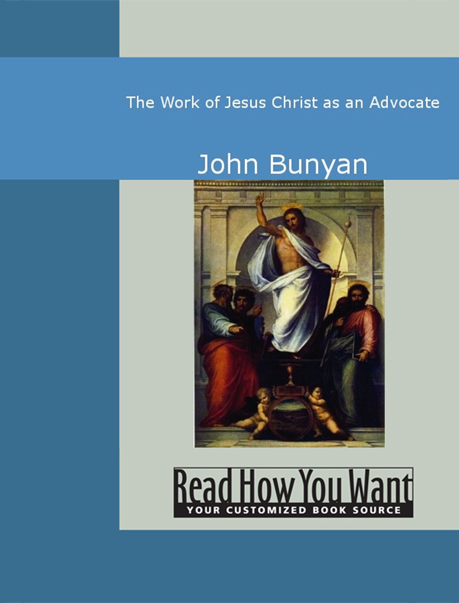 The work of Jesus Christ, as an advocate cover