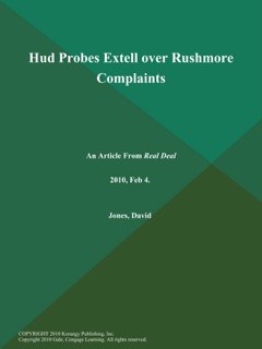 Hud Probes Extell over Rushmore Complaints by David Jones