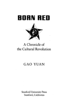 Born Red - Gao Yuan Cover Art