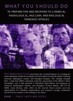 Individual Preparedness and Response to Chemical, Radiological, Nuclear, and Biological Terrorist Attacks