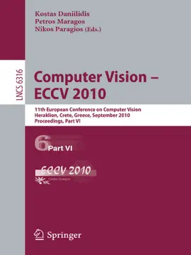 Read: Computer Book Vision -- ECCV 2010