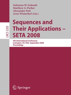 Sequences and Their Applications - SETA 2008 by Solomon W. Golomb, Matthew G. Parker, Alexander Pott & Arne Winterhof