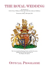 Book cover for The Royal Wedding - Official Souvenir Programme by The Foundation of Prince William and Prince Harry