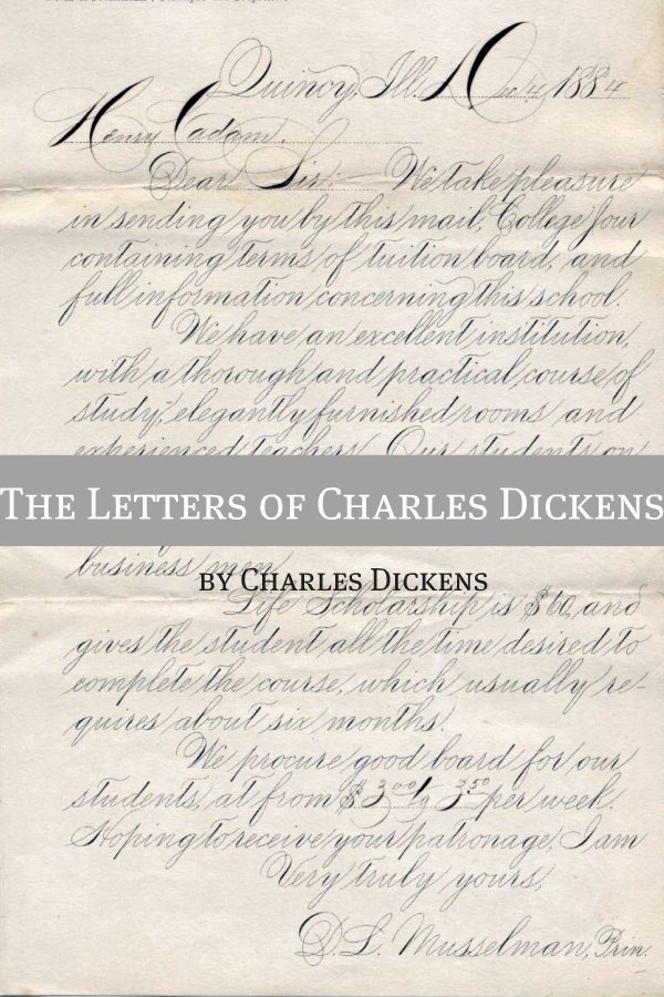 The Letters of Charles Dickens cover