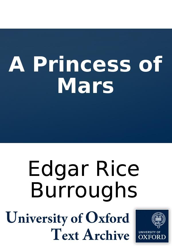 A Princess of Mars cover