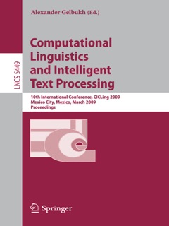 Computational Linguistics and Intelligent Text Processing by Alexander Gelbukh