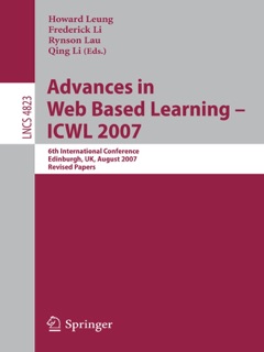 Advances in Web Based Learning - ICWL 2007 by Howard Leung, Frederick Li, Rynson Lau & Qing Li