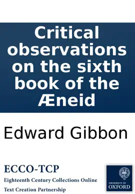 Read: Critical observations on the Book sixth book of the Æneid
