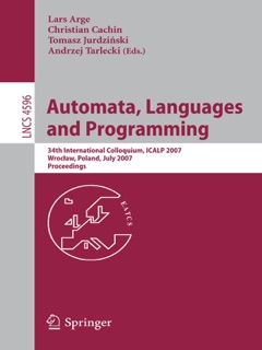 Automata, Languages and Programming by Lars Arge, Christian Cachin & Tomasz Jurdziński