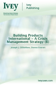 Building Products International - A Crisis Management Strategy (B)